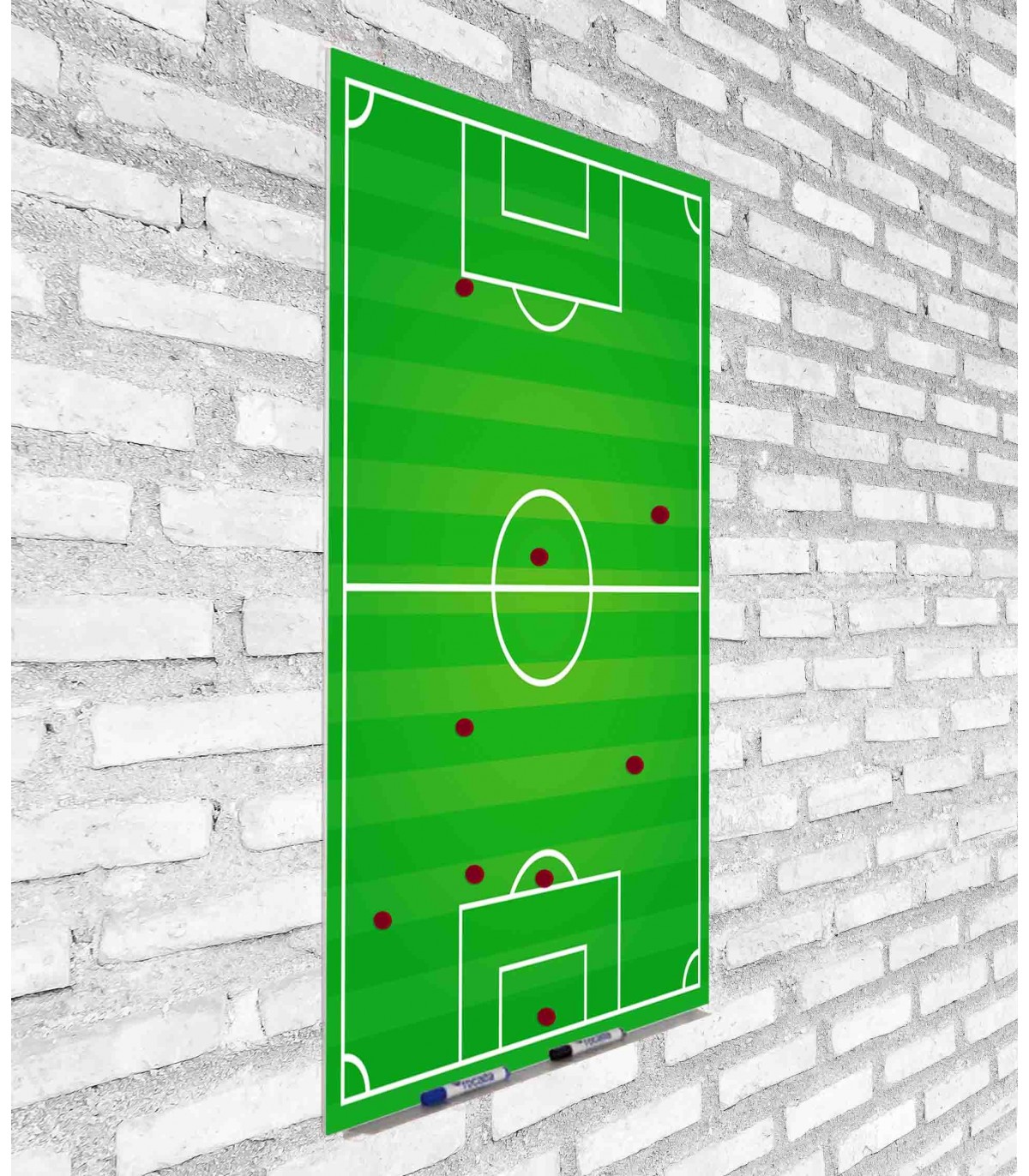 Pizarra deportiva campo de futbol sala magnetica para imanes y rotus