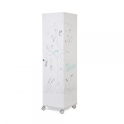 Pizarra skin cube movil con ruedas