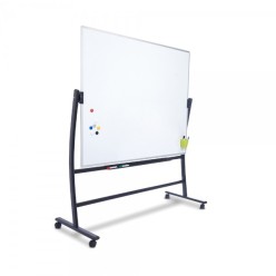 Pizarra volteable con 2 caras magnéticas y con soporte de diseño.