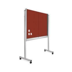 Vitrina movil corcho tapizado colores