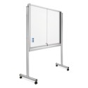 vitrina de anuncios magnética móvil