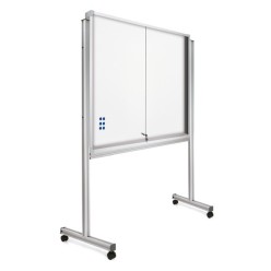 vitrina de anuncios magnética móvil