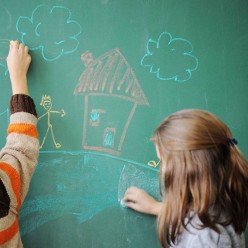 Pizarra adhesiva verde