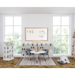 Tableau blanc magnétique, cadre en bois