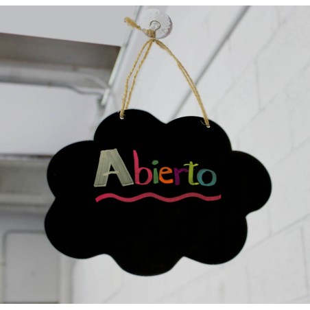 PIZARRA NUBE ABIERTO CERRADO