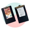 Porta cuentas negro pinza