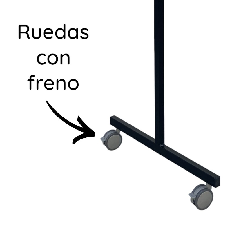 Officegenius Pizarrón Blanca Móvil Sobre Ruedas Con Soporte, 48 X 36