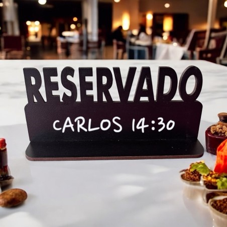 Pizarra cartel reservado para mesas económico para restaurantes
