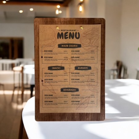 Descubre nuestra carta menú con tornillos económica ideal restaurantes
