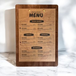 Descubre nuestra carta menú con tornillos económica ideal restaurantes