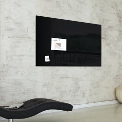Pizarra de Cristal Negra Magnética Sin Marco | Diseño Moderno y Elegante