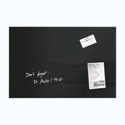 Pizarra de Cristal Negra Magnética Sin Marco | Diseño Moderno y Elegante