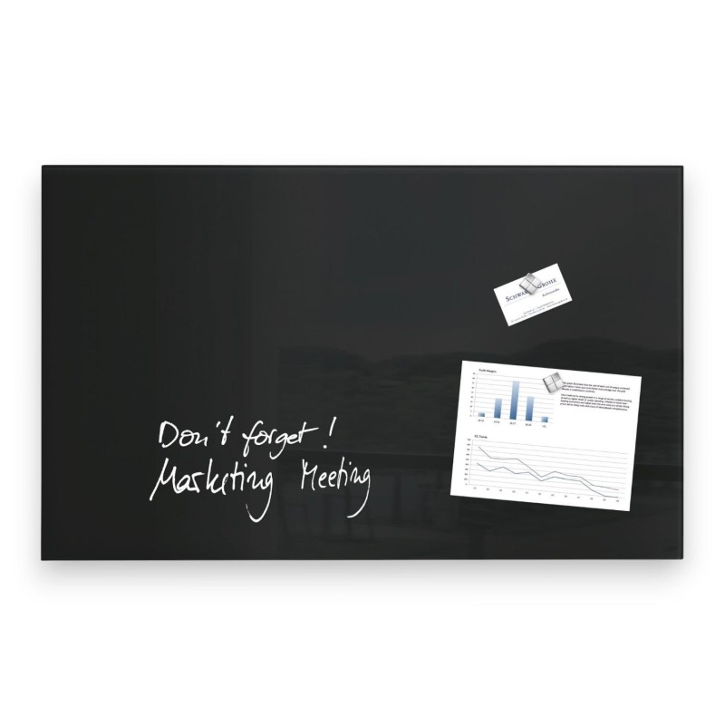 Pizarra de Cristal magnética Negra Pizarra de Cristal magnética Negra